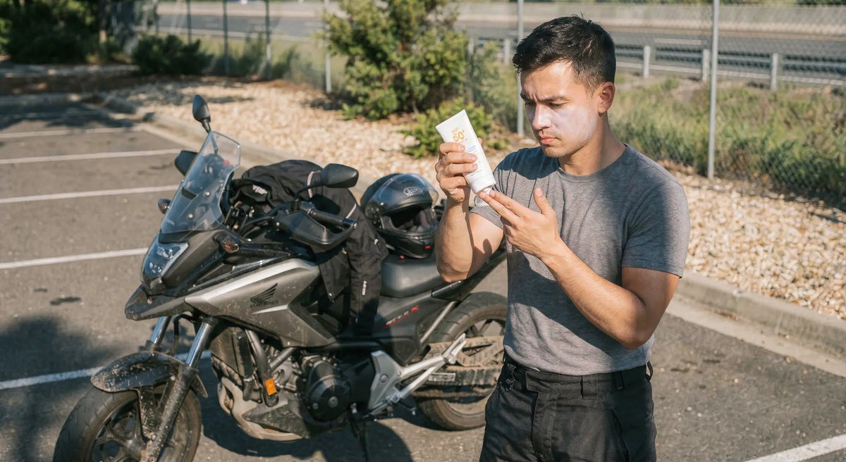 The Motorcycle Rider's Skincare Routine - Before, During & After Rides