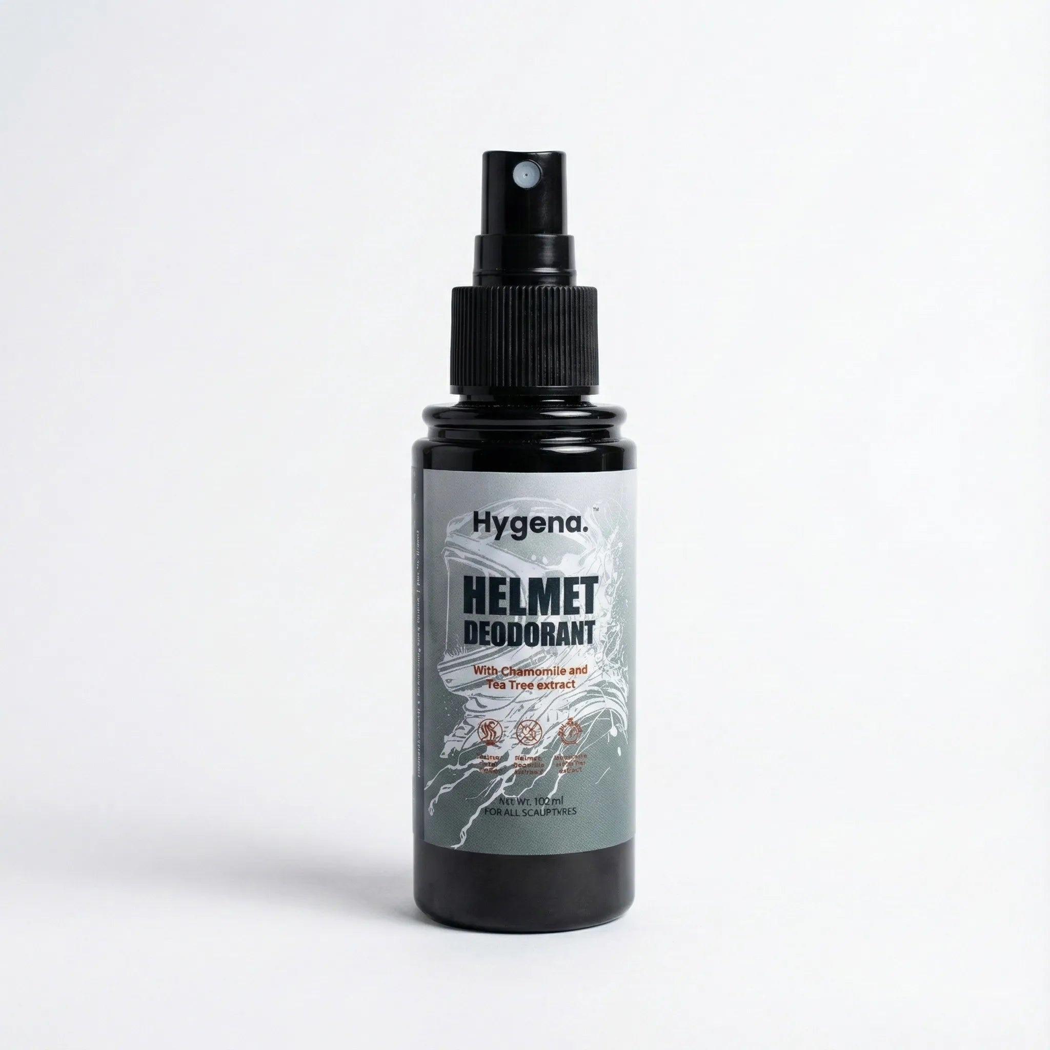 Hygena helmet deodorant spray bottle product
